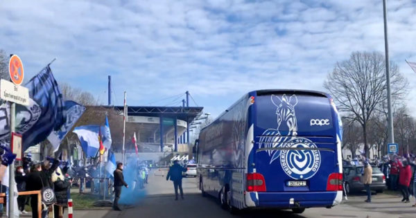 MSV fans receive the team again with a horn concert – liga3-online.de