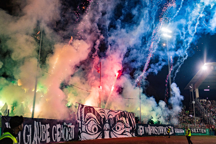 1860 München - Dresden, Pyro & Feuerwerk Ultras Dynamo Dresden in München